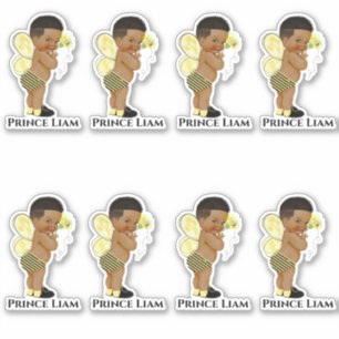 Sticker Petit Prince Bébé Garçon Abeille Noir Jaune