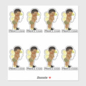 Sticker Petit Prince Bébé Garçon Abeille Noir Jaune (Feuille)