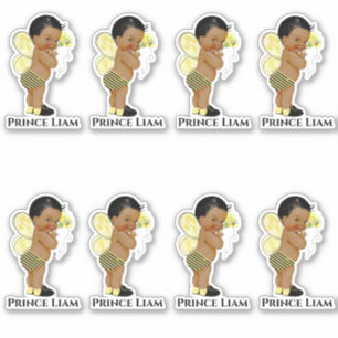 Sticker Petit Prince Bébé Garçon Abeille Noir Jaune