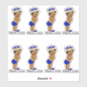 Sticker Petit Prince Bébé Garçon Royal Blue Gold Couronne (Feuille)