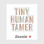 Sticker Petit Tamer humain, Cadeau pour enseignant, Garder (Feuille)