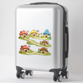 Sticker Petit village de champignons (Sur valise)