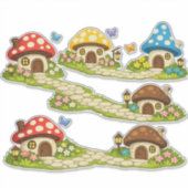 Sticker Petit village de champignons (Devant)