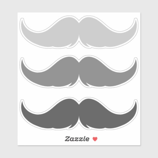 Sticker Petite barre de poignées personnalisable Moustache (Feuille)