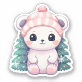 Sticker Petite Bébé Animal Noël Magie (Recto)