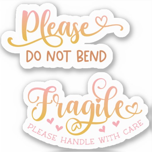 Sticker Petite entreprise Cute Rose Fragile Livraison (Devant)