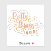 Sticker Petite entreprise Merci rose (Feuille)