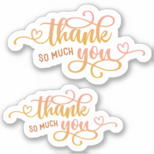 Sticker Petite entreprise Merci rose