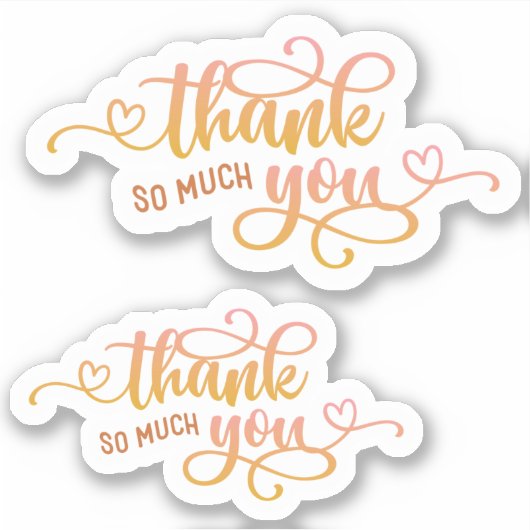 Sticker Petite entreprise Merci rose (Devant)