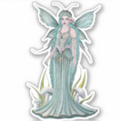 Sticker Petite fée de champignons par Renee Lavoie (Devant)