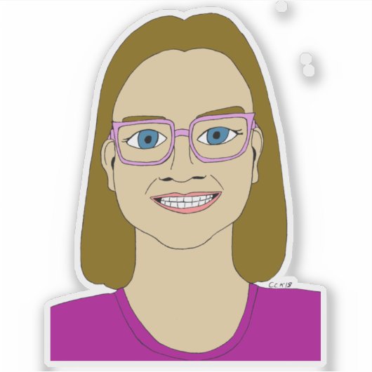Sticker petite fille (Devant)