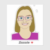 Sticker petite fille (Feuille)