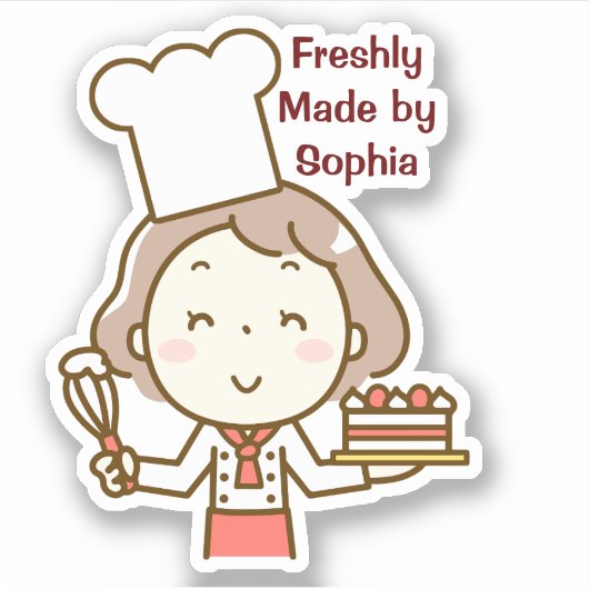 Sticker Petite Fille Chef (Devant)