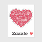 Sticker Petite fille Grande attitude (Feuille)