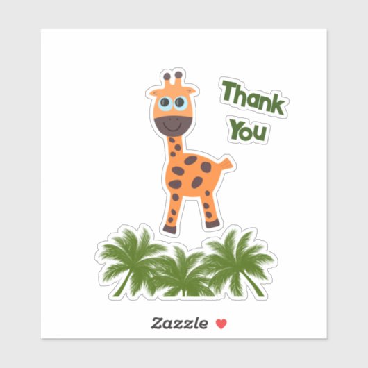 Sticker Petite girafe (Feuille)