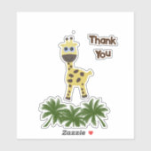 Sticker Petite girafe (Feuille)