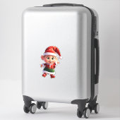 Sticker Petite Père Noël drôle (Sur valise)