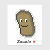 Sticker Petite pomme de terre Pixelart (Feuille)