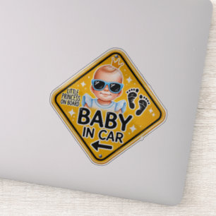 Sticker Petite princesse à bord - Bébé en voiture