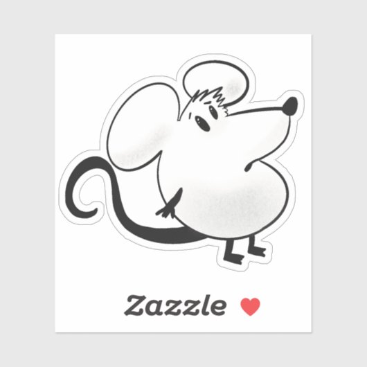 Sticker Petite souris (Feuille)