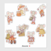 Sticker Petite souris (Feuille)