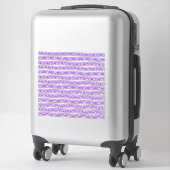 Sticker Petites Fleurs Violet Bordures Étroites (Sur valise)