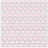 Sticker Petites frontières florales rose et blanc (Devant)