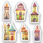 Sticker Petites maisons blanches (Recto)