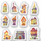 Sticker Petites maisons fantaisistes (Recto)