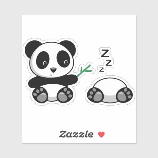 Sticker Petites Pandas (Feuille)