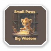 Sticker Petites pattes Grande Sagesse - Stick Lion mignon (Recto)