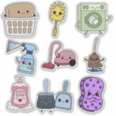 Sticker 🧼 Petits Aides : Ensemble d'autocollants de netto (Devant)