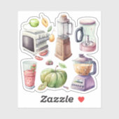 Sticker Petits appareils de cuisine (Feuille)