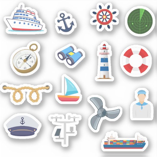Sticker Petits capitaines : Merveilles nautiques (Devant)