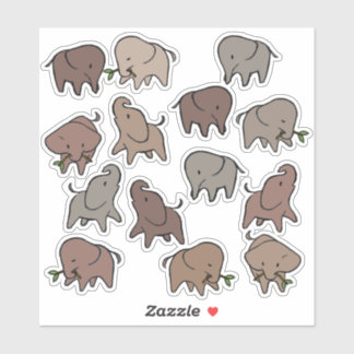 Sticker Petits éléphants