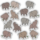 Sticker Petits éléphants (Devant)