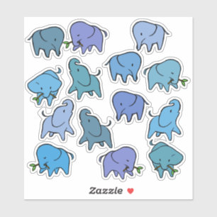 Sticker Petits éléphants