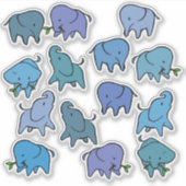 Sticker Petits éléphants (Devant)