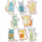 Sticker Petits monstres mignons (Devant)