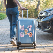 Sticker Petits monstres mignons de Halloween dessinés à la (Valise Insitu)