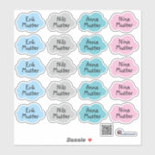 Sticker Petits nuages | Forme (Feuille)