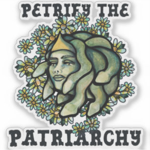 Sticker Petrifier le patriarcat Medusa Gorgon