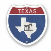 Sticker pétrole et gaz du Texas (Devant)
