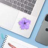 Sticker Petunia pourpre (Ordinateur portable avec iPhone)