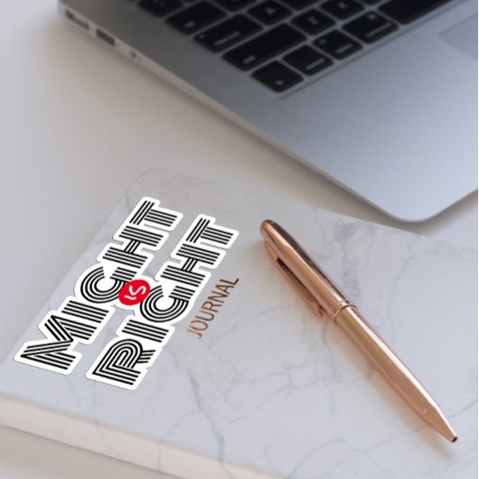 Sticker Peut-être la bonne motivation blanc rouge noir aut