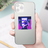 Sticker Pharaon Synthwave (Téléphone)