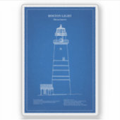 Sticker Phare de Boston - Massachusetts - AD (Devant)