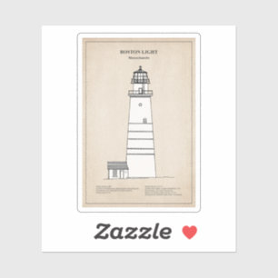 Sticker Phare de Boston - Massachusetts - SBD