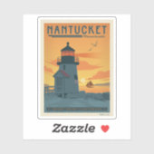 Sticker Phare de Brant Point | Nantucket MA (Feuille)