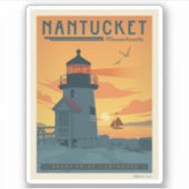 Sticker Phare de Brant Point | Nantucket MA (Devant)